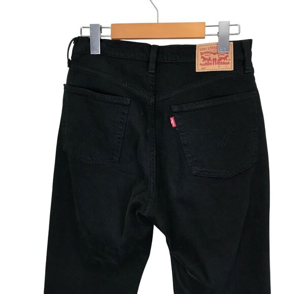 Levi's Black 501 Jeans Woman's Size 26 High Rise  5 Pocket Button Up Raw Hem - Picture 6 of 8